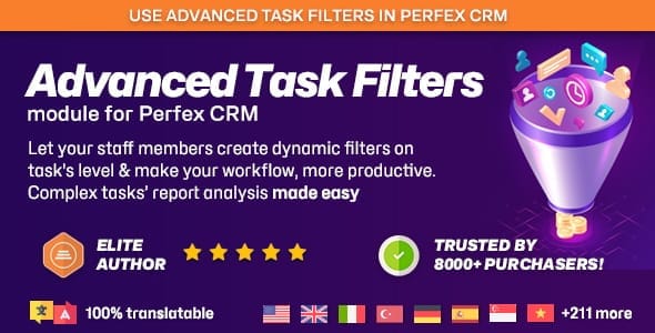 Advanced Task Filters & Smart Workflow for Perfex CRM - screenshot