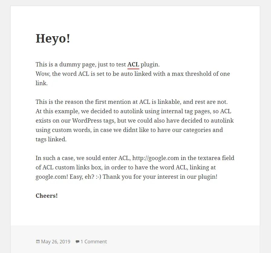 Sample front-end output of a WordPress page auto-linked by Automatic Content Linker Sample front-end output of a WordPress page auto-linked by Automatic Content Linker