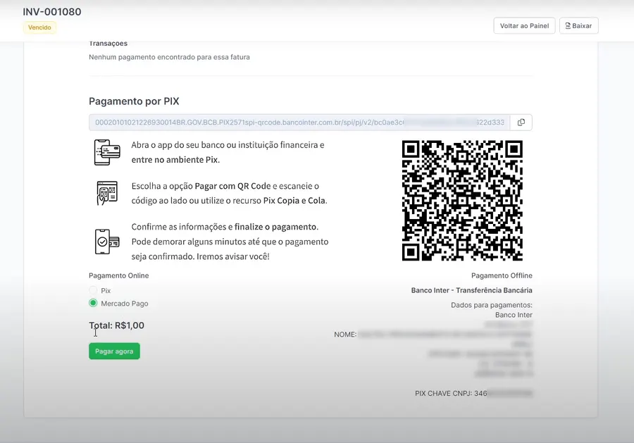 Customer completing payment at the Mercado Pago secure checkout Customer completing payment at the Mercado Pago secure checkout