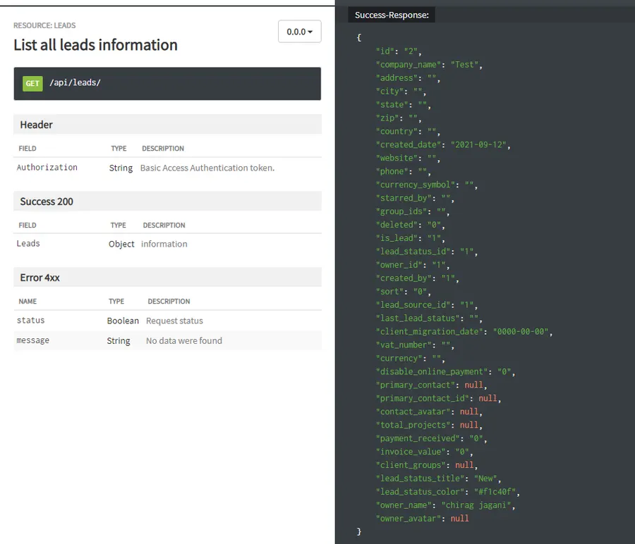 RISE CRM REST API endpoints in action RISE CRM REST API endpoints in action