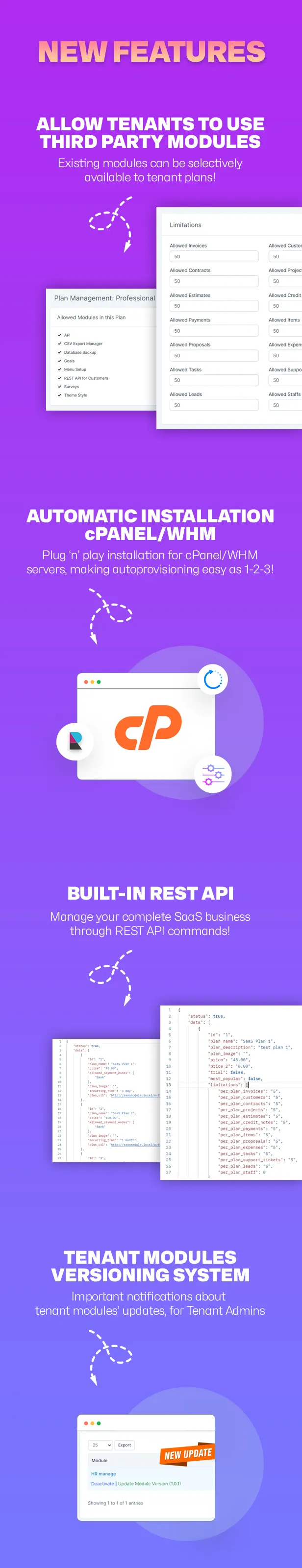Per-plan resource limits and feature control for the Perfex CRM SaaS module Per-plan resource limits and feature control for the Perfex CRM SaaS module