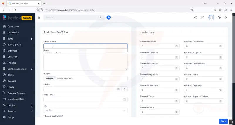 Creating and managing SaaS subscription plans in Perfex CRM Creating and managing SaaS subscription plans in Perfex CRM