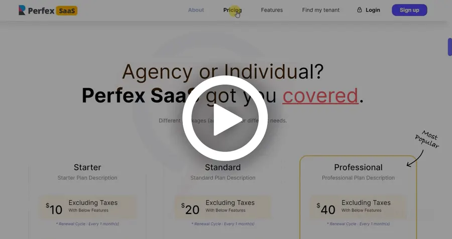 Perfex CRM SaaS SuperAdmin dashboard and tenant management overview Perfex CRM SaaS SuperAdmin dashboard and tenant management overview