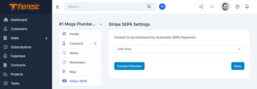 Automatic SEPA Direct Debit payment captured against an invoice in Perfex CRM Automatic SEPA Direct Debit payment captured against an invoice in Perfex CRM