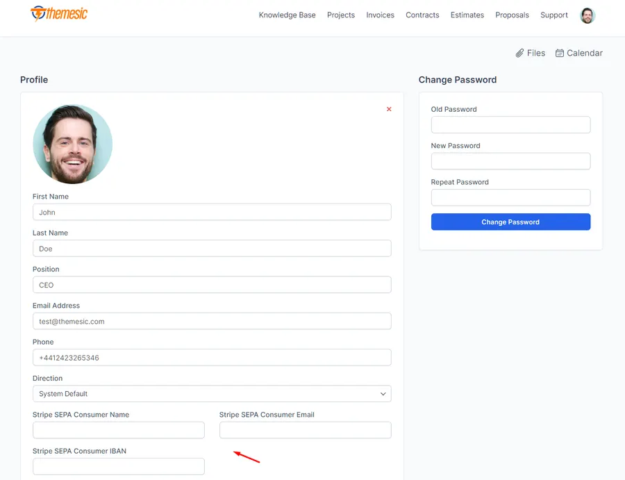 Entering Stripe API settings to enable the SEPA gateway in Perfex CRM Entering Stripe API settings to enable the SEPA gateway in Perfex CRM
