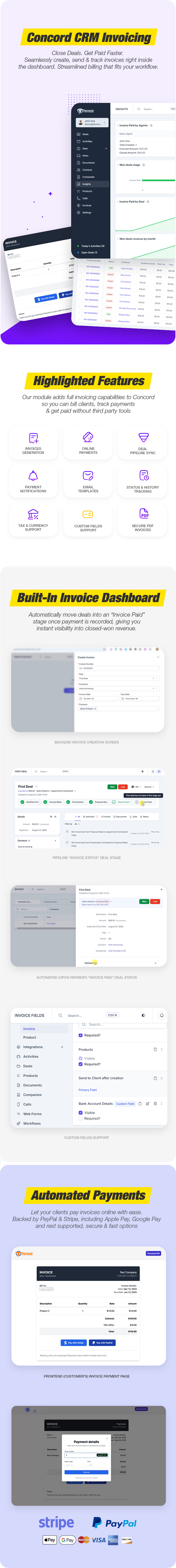 Invoicing & Smart Billing Module for Concord CRM