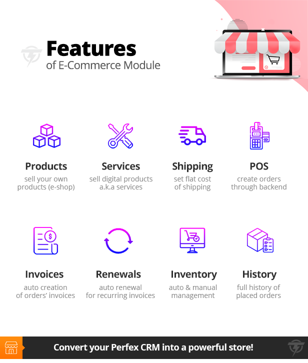 Perfex CRM E-commerce Module - Sell Products and Services - 1