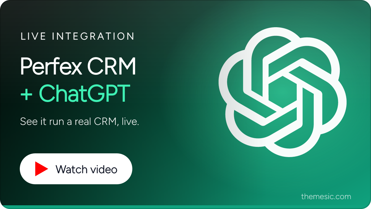 Watch: Perfex CRM + ChatGPT integration