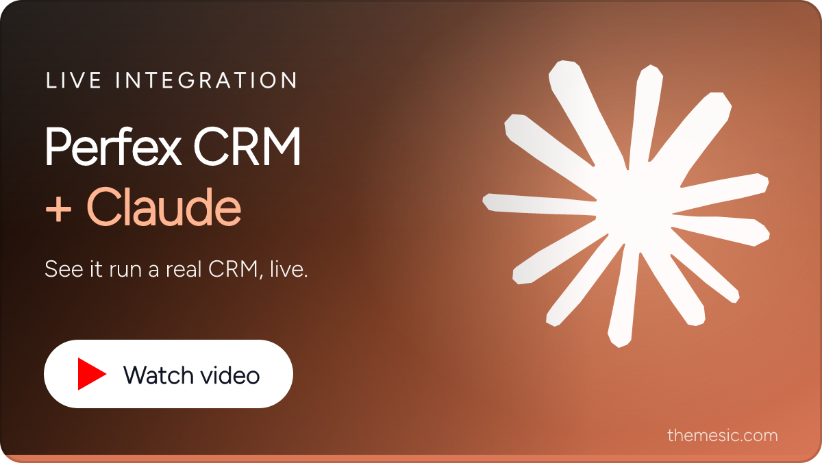 Watch: Perfex CRM + Claude integration