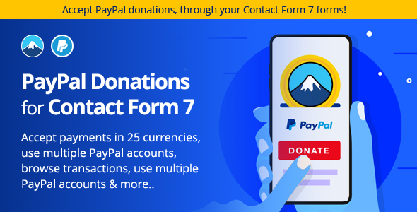 PayPal Donation plugin for Contact Form 7 - Accept Charity Payments and Donations through CF7