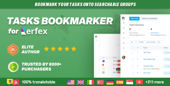 Bookmarks for Tasks - Perfex CRM module to organize your tasks in bookmarks