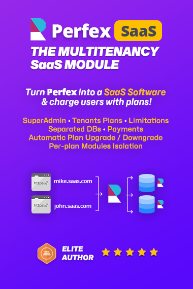 SaaS module for Perfex CRM