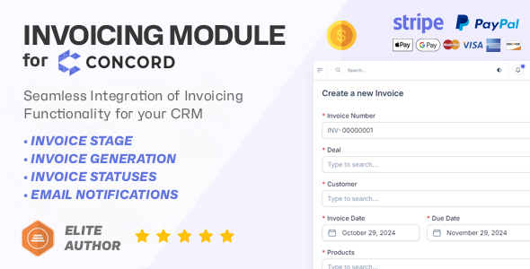 Invoicing Module for Concord CRM