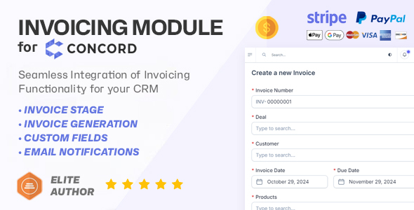 Invoicing Module for Concord CRM