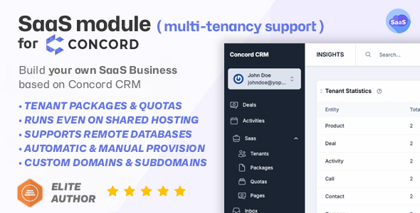SaaS module for Concord