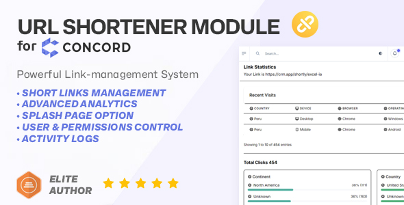 URL Shortener module for Concord CRM